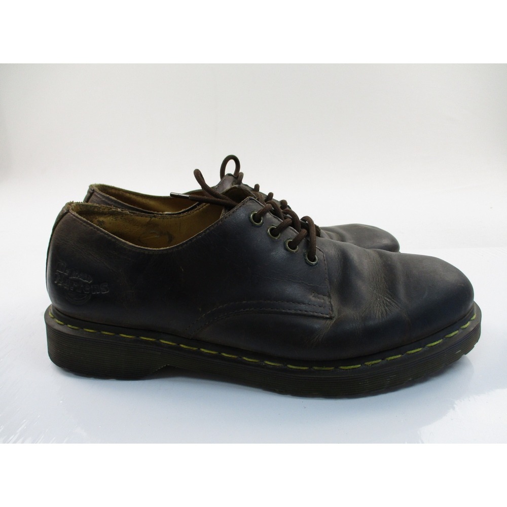 Dr. Martens Stanton Shoes Mens 11 Brown Leather 4-Eye Oxford AirWair Low Top